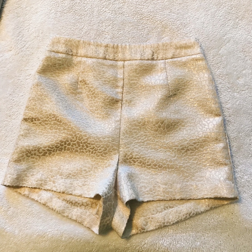 High waisted glitter leopard shorts